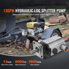 VEVOR Hydraulic Wood Log Splitter Pump Kit Gear Pump 13GPM 2 Stage with Coupling
