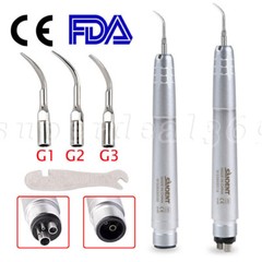 USA Dental Ultrasonic Air Perio Scaler Handpiece Hygienist 2 & 4 Holes 3 Tips