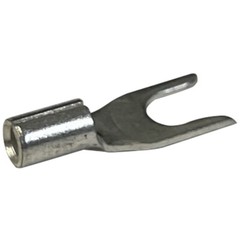(100) Non-Insulated 16-14 AWG Spade Terminal #8 Fork Uninsulated Wire Connector