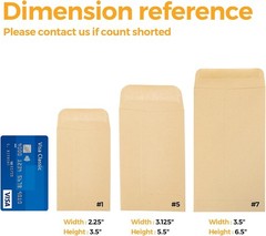 ACKO Coin Money Envelopes – 500 Pack of Durable Kraft Small Budget Envelopes …