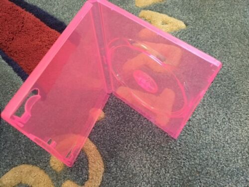 SALE! 4 PCS NEW 14MM TRANSPARENT PINK SINGLE DVD CASES, PATENTED, PP-S14-P-SY