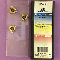 3pc ISCAR 16 IRM G 55 Carbide Threading Inserts: IC250 55 deg🎯Machinist