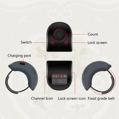 Digital LCD Electronic Finger Hand Tally Counter 6 Digit Rechargeable3314