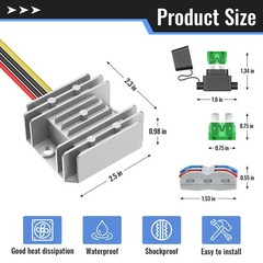 48V 36VStep Down to 12V 10A 120W Converter DC to DC Voltage Regulator Waterproof