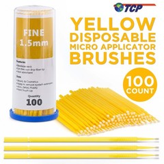 Paint Touch Up Micro Brushes, 100 Fine 1.5 mm Tip Brush Applicators, Auto Detail