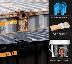 Rust Converter Paint 36oz Black Water-Based Ultra Inhibitor – Anti-Corrosion