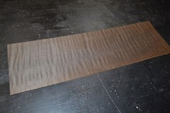 Fumed Curly Oak Raw Wood Veneer Sheet 9 x 31 inches 1/42nd thick 2305-10