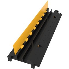 5pcs Rubber 2 Channel Cable Protector Ramp Cable Wire Cord Guard Ramp Speed Bump