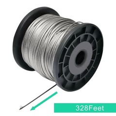 1/16 Wire Rope Stainless Steel Aircraft Cable Wire Cable 328ft Strand Core 7×7
