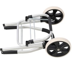 Foldable Black Shopping Trolley with WheelsWaterproof Removable Oxford Cloth Bag
