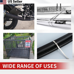 Metal Zip Ties 11.8 inch 100pcs 11.8x 0.18 x 0.01 inches (L*W*T), Silver