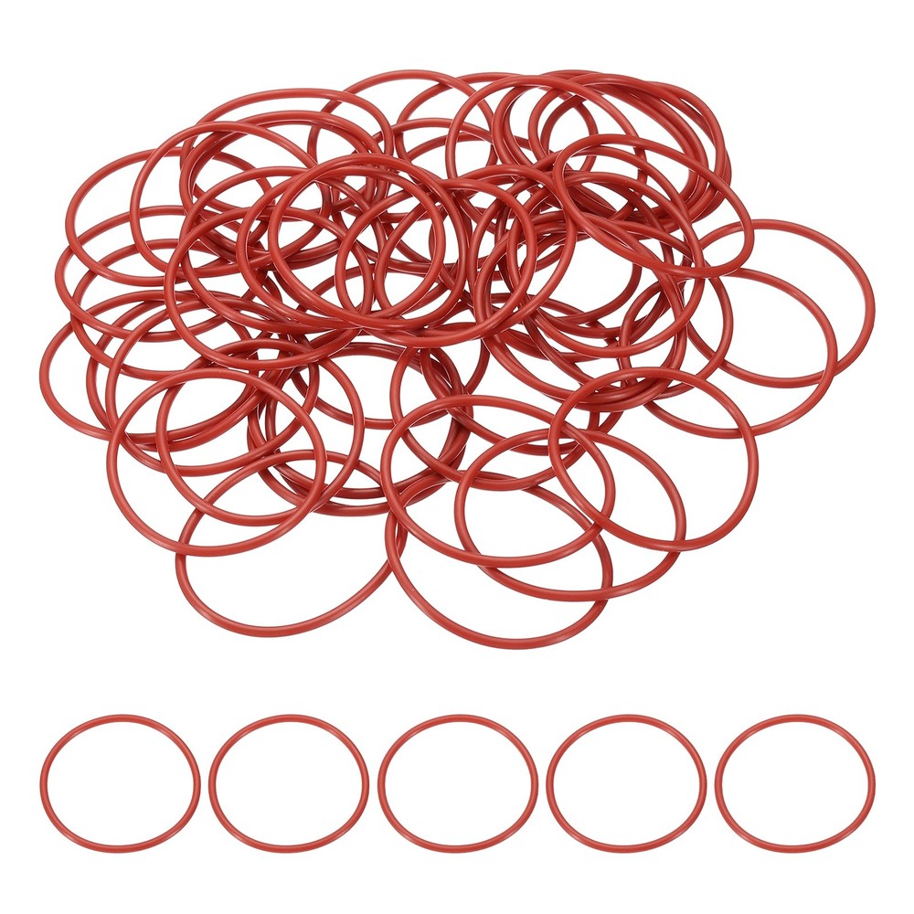 50Pcs AS-026 Silicone O-Ring 70A Durometer 1-1/4″ ID 1-3/8″ OD 1/16″ Width