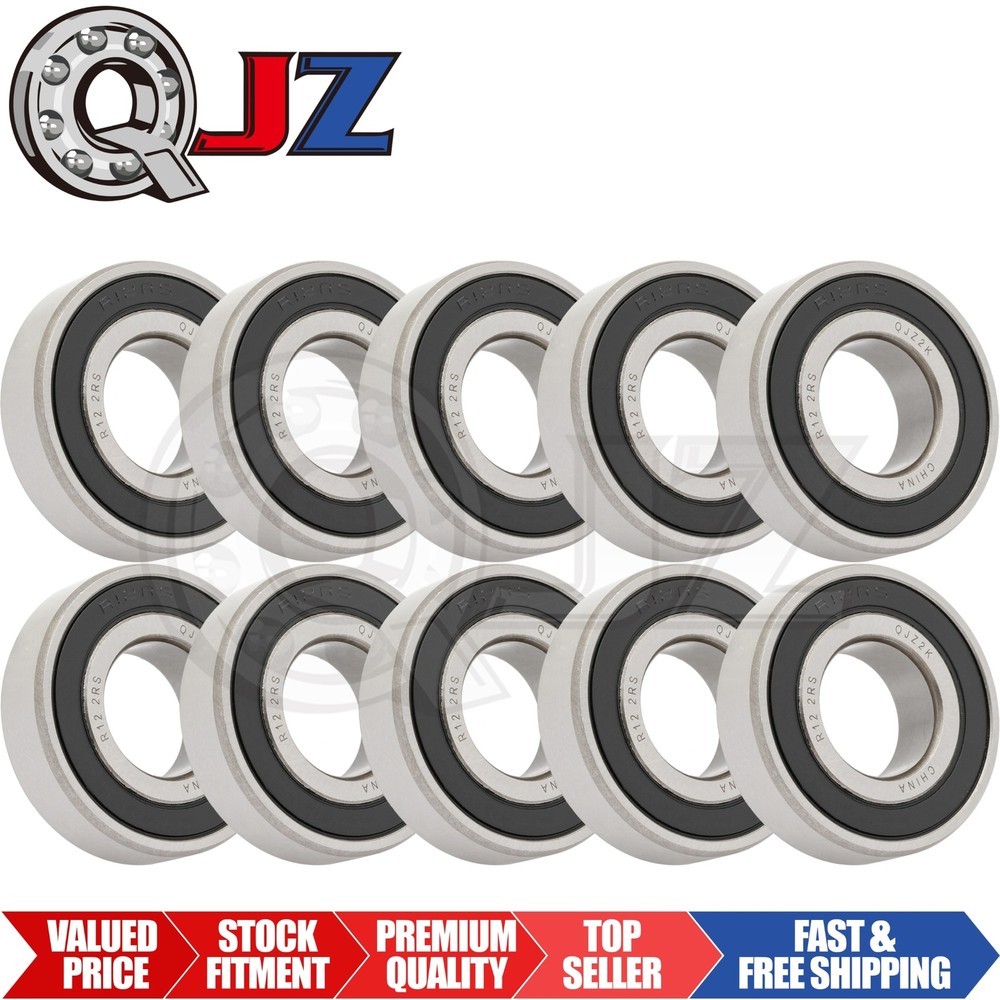 [Qty.10] SR12-2RS Stainless Ball Bearing [0.75in Bore x 1.625in OD x 0.438in W]