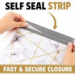 Marble Poly Mailers 10×13 Designer Shipping Bags Self Seal Boutique