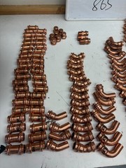 149 Piece LOT 1/2” Viega Propress Pro Press Tees 90 45 Coupling Cap Reducer MPT