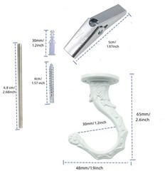 Ceiling Hooks, Heavy Duty Swag Hook 65mm/2.6″ with Screws Bolts and Toggle Wi…