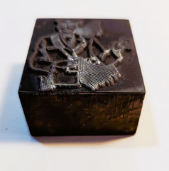 Vintage Letterpress Printing Blocks Lot Advertising Stamp Graphic Cut Art Copper