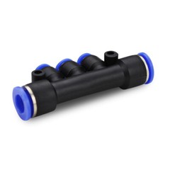 5 Pack, Pneumatic Manifold Fitting, 2 to 1 Push Connect 1/4″ Tube to 5/32″ Tube