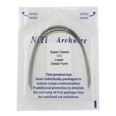 10pcs Dental Orthodontic Arch Wire Super Elastic Niti Round Ovoid Natural U/L