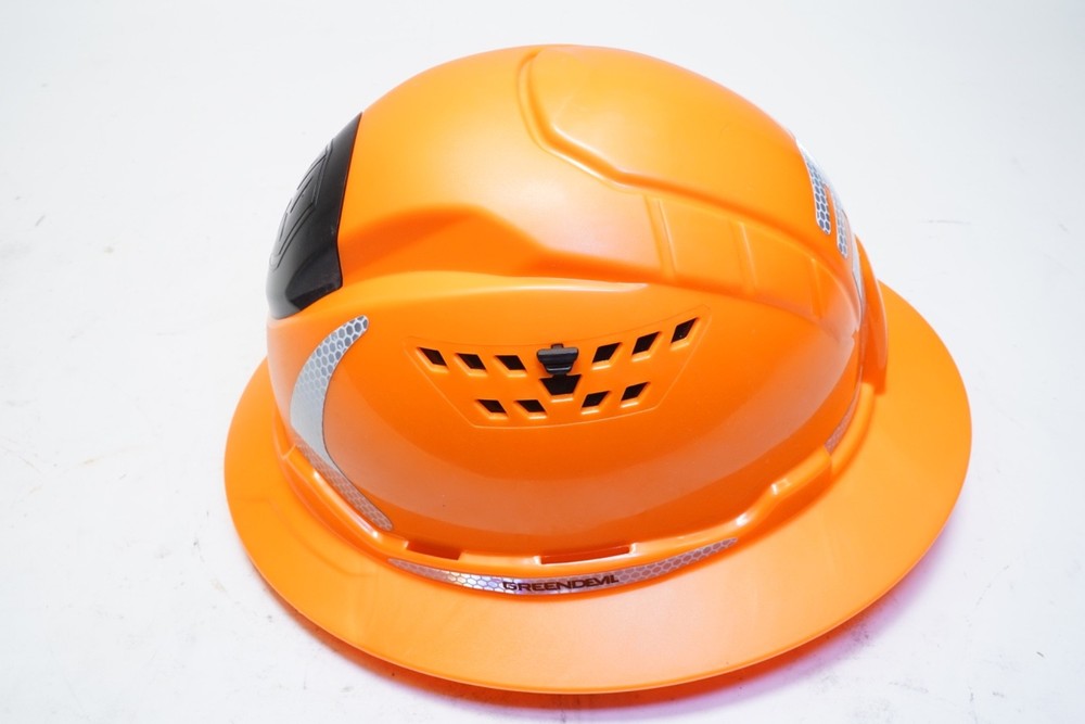 Green Devil Mervex Vent ANSI/ISEA Z89.1-2014 Type 1 Class C Orange W/Clear Visor