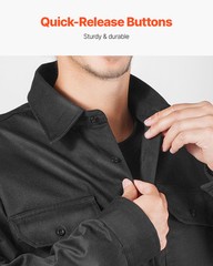 VEVOR Flame-Resistant Welding Jacket XL-Sized 7oz FR Cotton Welding Safety