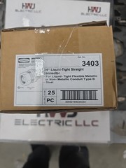 25 Pack Hubbell Raco 3403 3/4″ Straight Liquidtight Connectors Conduit