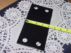 Steel Plate 4″ X 8.250″ X 0.190 ” Pre-Drilled 4 Holes, Primed and Painted Black
