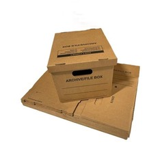 50 – Pack 15x12x10 Small Standard File Storage Moving Box with Lid Letter…