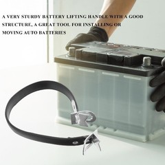 Heavy Duty Metal Side Lift Strap Battery Carrier Bracket, 14″ Lifting Belt for S