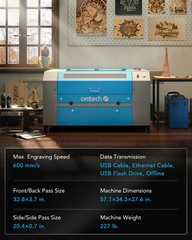 OMTech 80W 20″x28″ CO2 Laser Engraver Cutter Marker with CW5200 Water Chiller