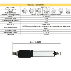 12V Electric Micro Linear Actuator 1.2″ 2″ 3″ 4″ Stroke Fast Speed Up To 6inch/s