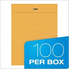 100 Pcs CLASP ENVELOPES 9×12 28lb Kraft Shipping Mailing Gummed Business Manila