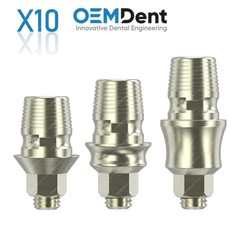 x10 Titanium Ti-Base Anti-Rotation SP Ø4.3mm MIS® Compatible Int Hex 2.45mm