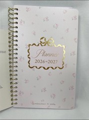 LoveShackFancy x Target Weekly Monthly Student School Planner Floral Ditsy Pink