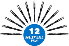 R2 Precision Rollerball Pens – 0.5 Mm Ultra Fine-Point Pen Set with Comfort Grip