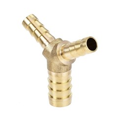 uxcell Reducing Barb Hose Fitting Y Shape Pipe Connector Brass 3/8″ x 1/4″ x