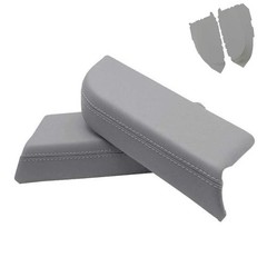Gray Front Door Armrest Cover For Honda Pilot 2009-2013 Synthetic Leather