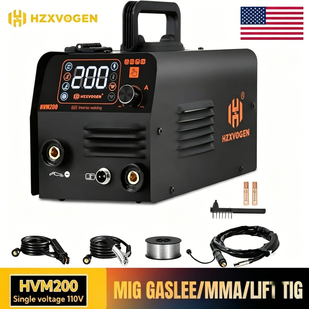 HZXVOGEN HVM200 Digital Display ARC Welding Machine 110V Small Portable Welder