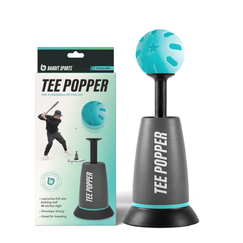 Bandit Sports Tee Popper Durable Nylon Strength Batting Tee For Perfect Swings