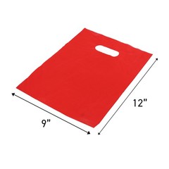 SSWBasics Small Low Density Red Merchandise Bags 9”W x 12”H Case of 1000