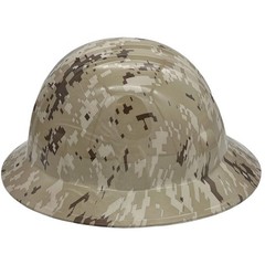 Desert Digital Camo Hydro Dipped Full Brim Hard Hat with Ratchet Suspension