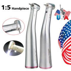 Dental LED Fiber Optic / NO-LED 1:5 Contra Angle High Speed Handpiece Turbine
