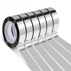 Metallic Mirror Tape Set, 6 Rolls Self-Adhesive Decorative Silver Tape