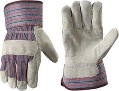 Durable Large Leather Work Gloves with Reinforced Palm – Ideal for Construction