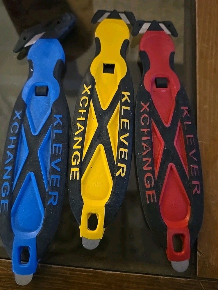 KLEVER CUTTER ~ X-CHANGE ~ SAFETY CUTTER ~ BOX CUTTER ~ Lot Of 3