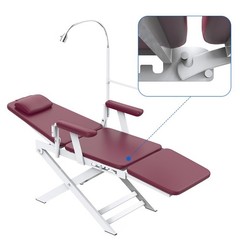 Dental Portable Folding Chair Foldable Mobile Chair with Tray & LED Light