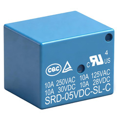 2Pcs PCB Power Relay SRD-05VDC-SL-C, DC 5V Coil, 10A 250VAC, SPDT, 5 Pin