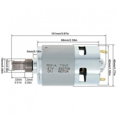 775 DC Motor 15000RPM High Speed 18-21V Power Electric Blower Motor