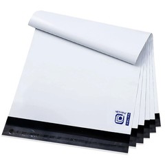 27 New Poly mailers 9″x12″ Bags Plastic Shipping Envelopes – white, black inside