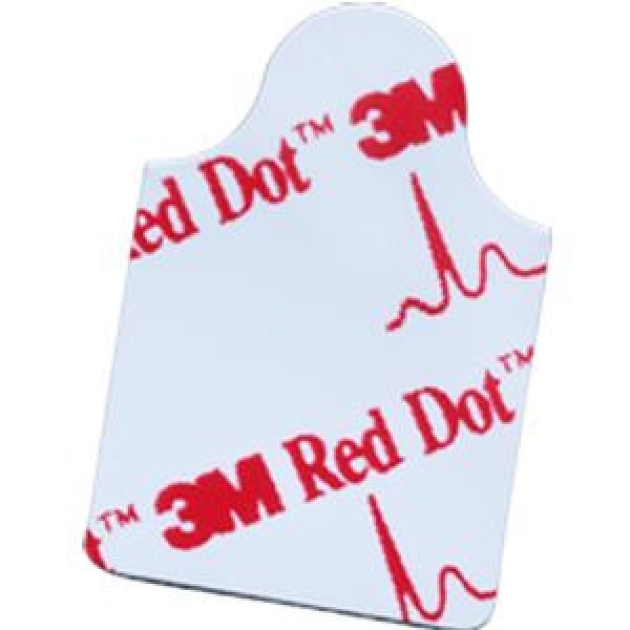 3M Red Dot EKG Tab Electrode Adult Foam Backing Resting NonRadiolucent 1.75×7/8″